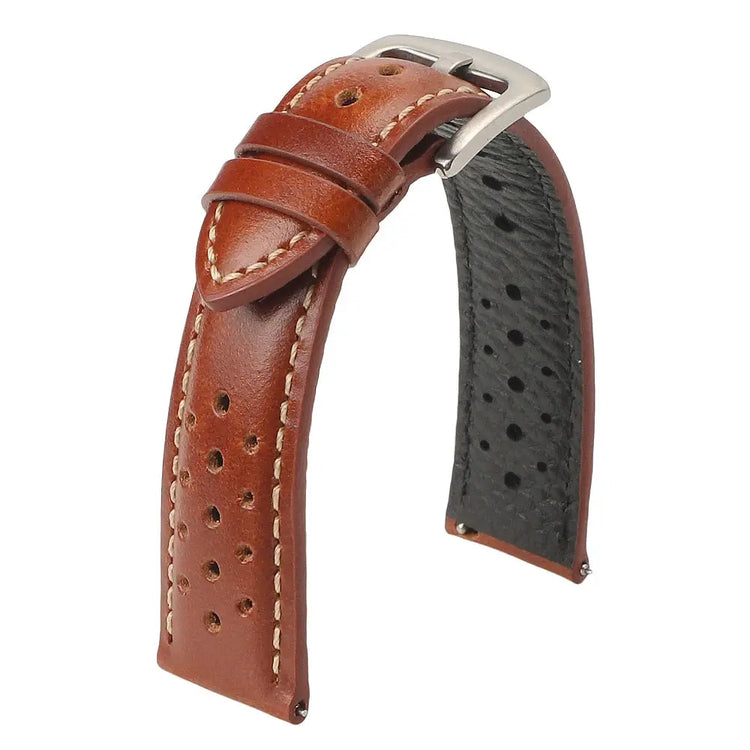 Premium Perforated Genuine Leather Watch Strap