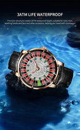 Design Automatic Mechanical Watch Movement Rotating Dial Roulette Watch - Inspirational Watches