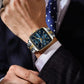 POEDAGAR Business Quartz Man Wristwatch Stainless Steel Waterproof Luminous Men Clock Chronograph Date Sport Men&