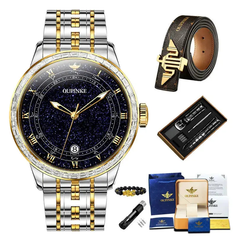 Original Automatic Watch for Men Luxury Japanese Diamond Luminous Inspirational Watches