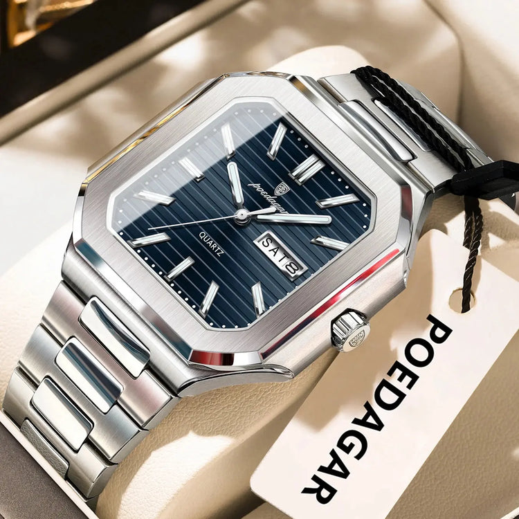 Square Fashion Man Waterproof Luminous Wristwatch Inspirational Watches
