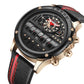 Luxury Mechanical Watch Unique Rotate Date Leather Strap Inspirational Watches