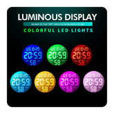 LED light Display Digital Alarm Clock 5Bar Waterproof Kids Sports Watch Inspirational Watches