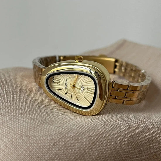 Brand Snake Head Dial Women Watch Luxury Ladies Quartz Watches Droplet Shaped Roman Numeral Steel Strap Wristwatches Gift Clock Inspirational Watches