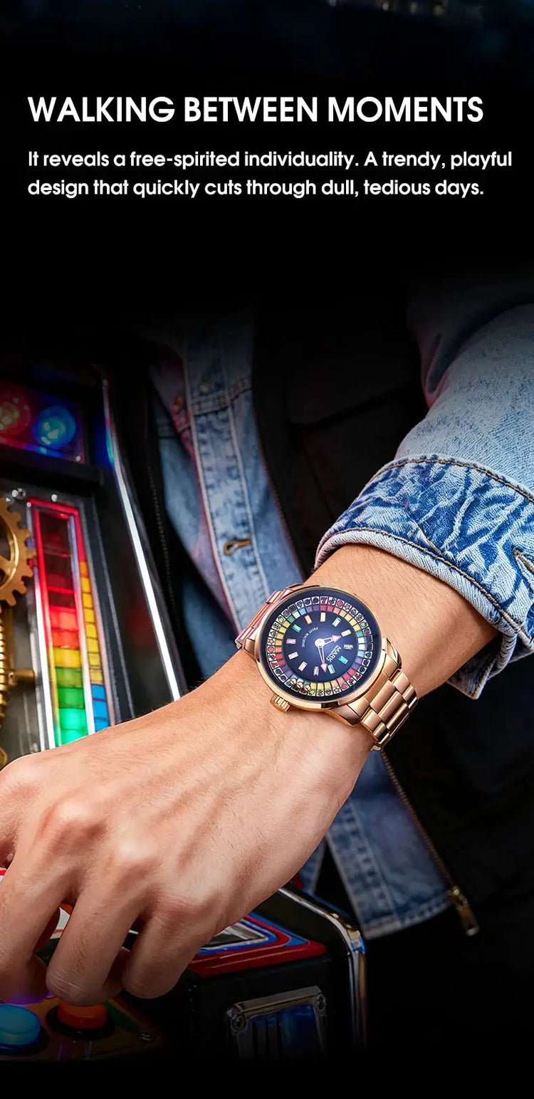 Mark Fairwhale New Quartz Watch For Men Fruit Rotating Dial Wristwatch Luxury Waterproof  Clock Man Fashion Watch 2026 Top Brand Inspirational Watches