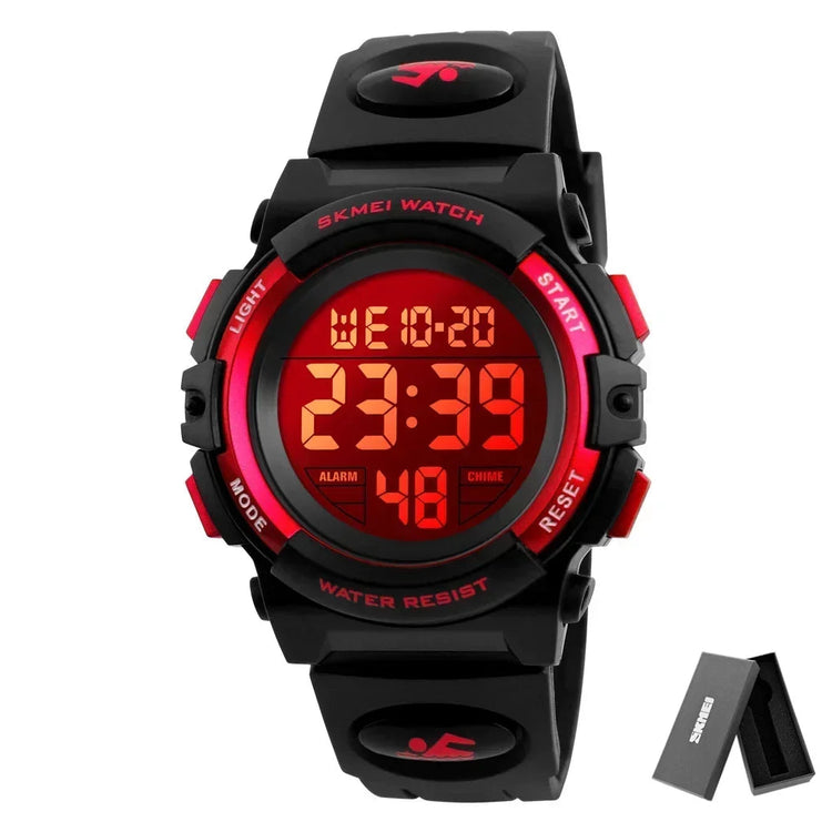 LED light Display Digital Alarm Clock 5Bar Waterproof Kids Sports Watch Inspirational Watches