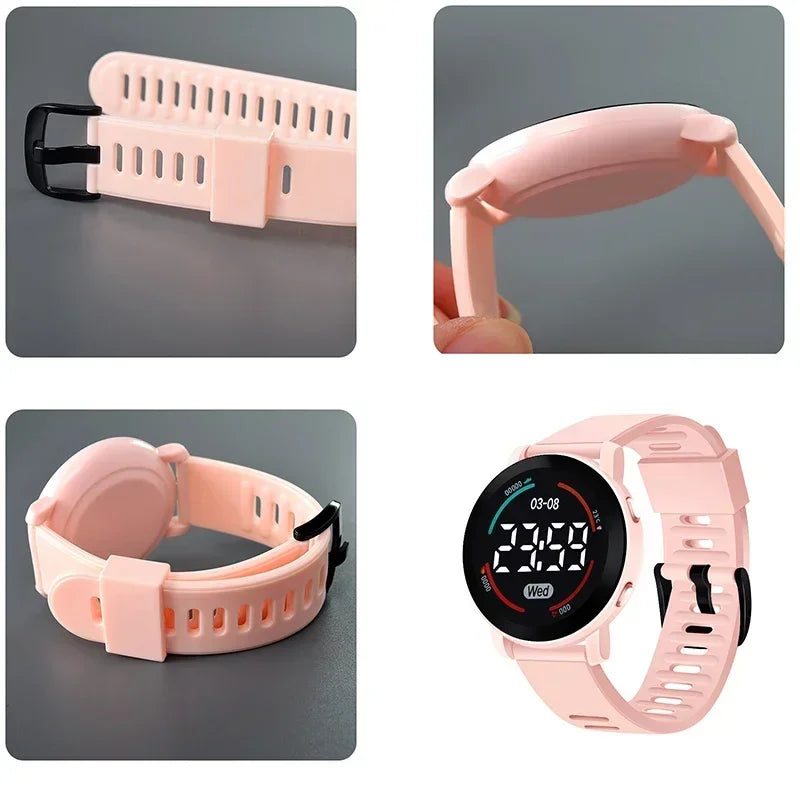 Waterproof LED Digital Luminous Kids Sports Watch Inspirational Watches