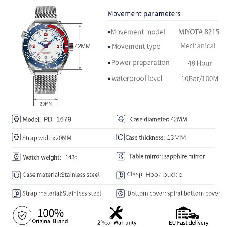 42MM Classic Luxury Automatic Waterproof Watch - Inspirational Watches