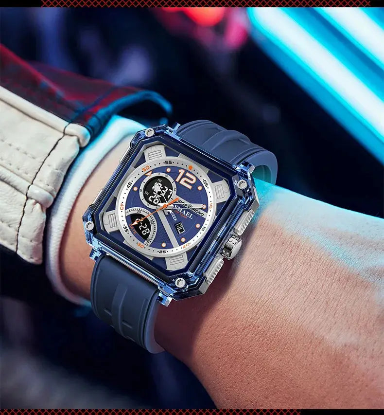 Military Watches Men Watch 2025 New 50M Waterproof Wristwatch Stopwatch Alarm LED Light Digital Watches 8121 Men&