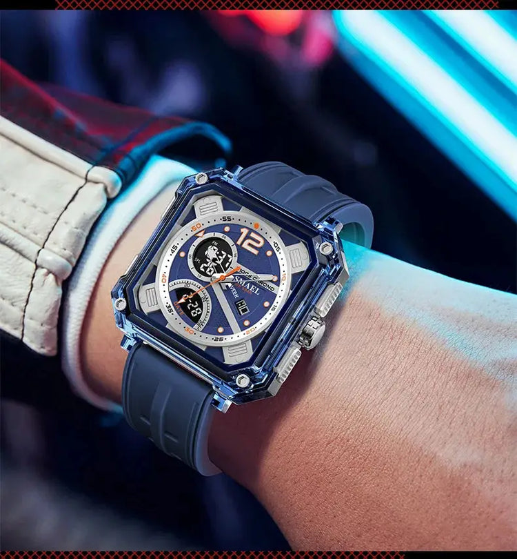 Military Watches Men Watch 2025 New 50M Waterproof Wristwatch Stopwatch Alarm LED Light Digital Watches 8121 Men&