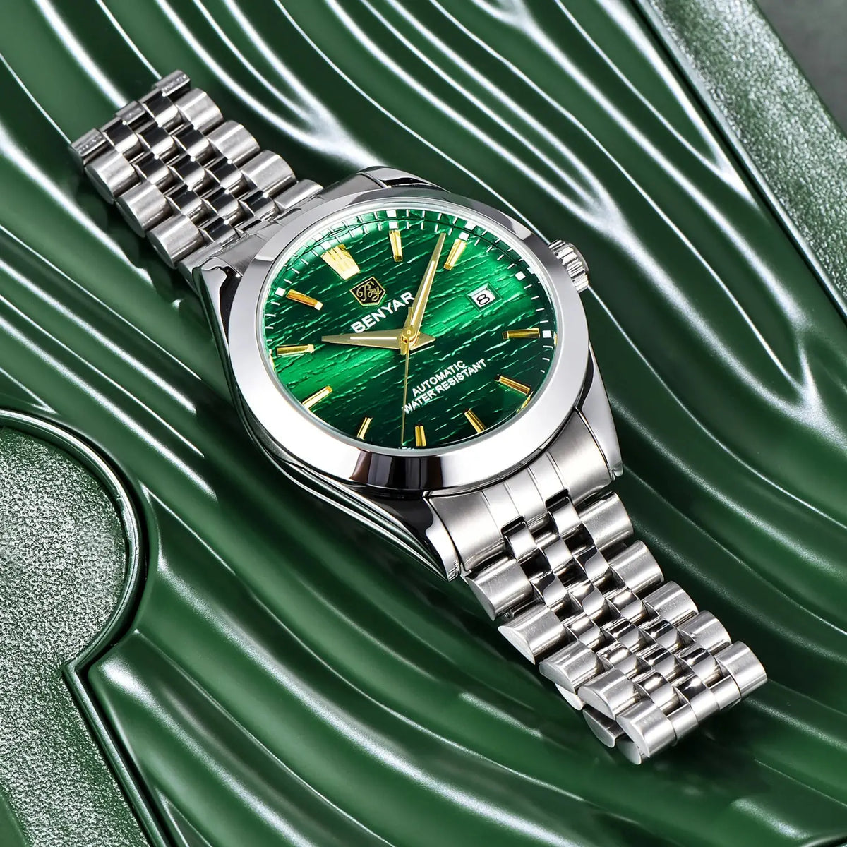 BENYAR Mens Watches Top Brand Luxury Man Mechanical Wristwatches Automatic Watch For Men Waterproof Sports Stainless Steel Clock Inspirational Watches