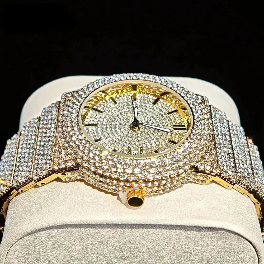 Iced Out Watch Fashion Hip Hop Full Diamond - Inspirational Watches