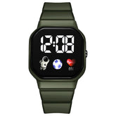 Waterproof LED Digital Kids Sport Watch Silicone Strap Inspirational Watches