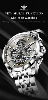 Automatic Luxury Waterproof Hollow Skeleton Watch - Inspirational Watches