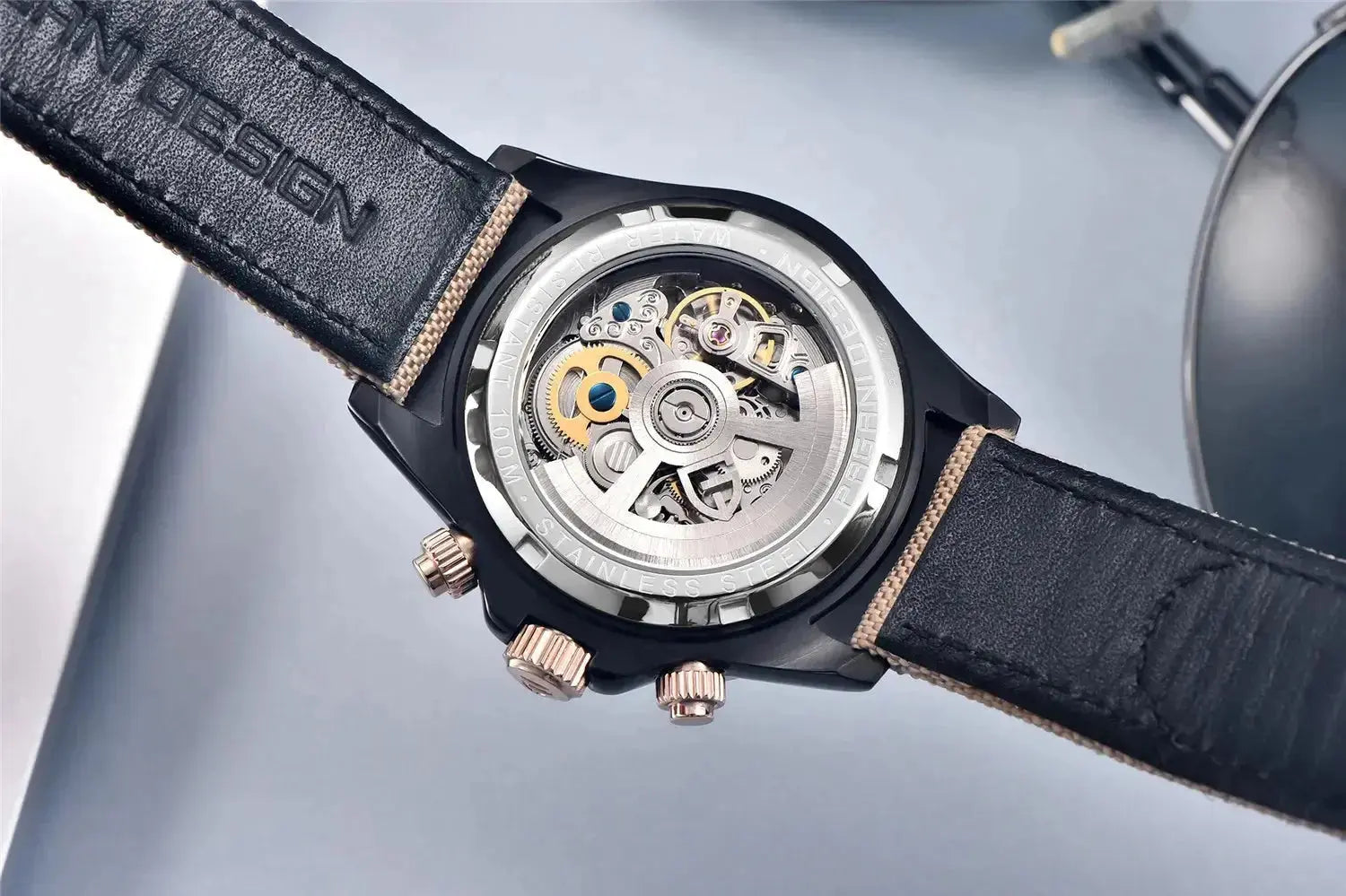 Automatic Mechanical Watch 40MM Rainbow Circle Multifunction Wristwatch Inspirational Watches