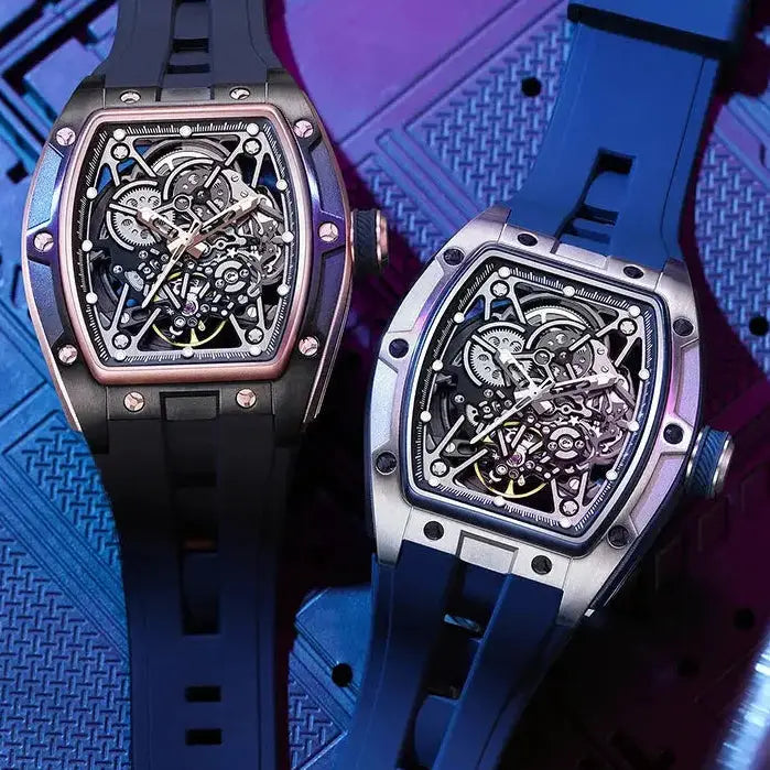 Skeleton Rib Watch Skeleton Mechanical Watch Men - Automatic Sport Watch – Inspirational ...