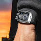 PINDU Men Automatic Watch 42mm Luxury Tonneau Mechanical Wristwatch Fashion Luminous 50M Waterproof Skeleton NH05 Inspirational Watches