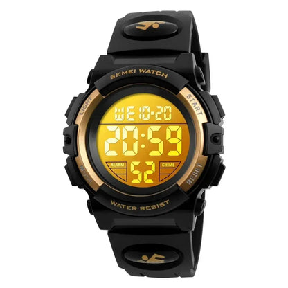 LED light Display Digital Alarm Clock 5Bar Waterproof Kids Sports Watch Inspirational Watches