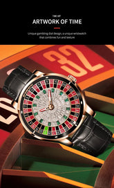 Design Automatic Mechanical Watch Movement Rotating Dial Roulette Watch - Inspirational Watches