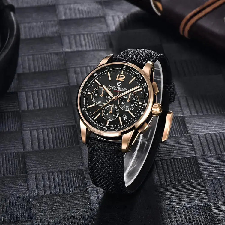 Chronograph Japan Vk63 Sport Quartz Wristwatch Sapphire Date 100m Waterproof - Inspirational Watches