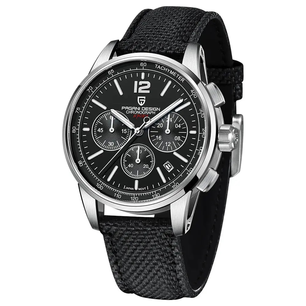 Chronograph Japan Vk63 Sport Quartz Wristwatch Sapphire Date 100m Waterproof - Inspirational Watches