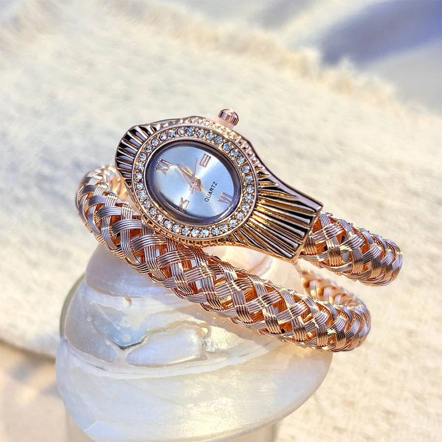 Snake Head Embellished Women&