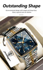 POEDAGAR Business Quartz Man Wristwatch Stainless Steel Waterproof Luminous Men Clock Chronograph Date Sport Men&