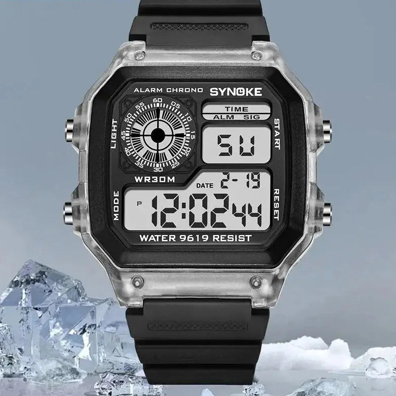 Digital Sports Luminous Multifunction Waterproof watch Inspirational Watches