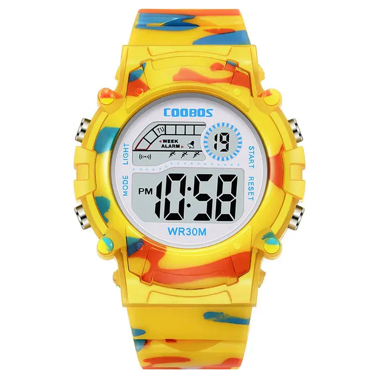 Waterproof Luminous Sport LED Digital Watches for Kids Inspirational Watches
