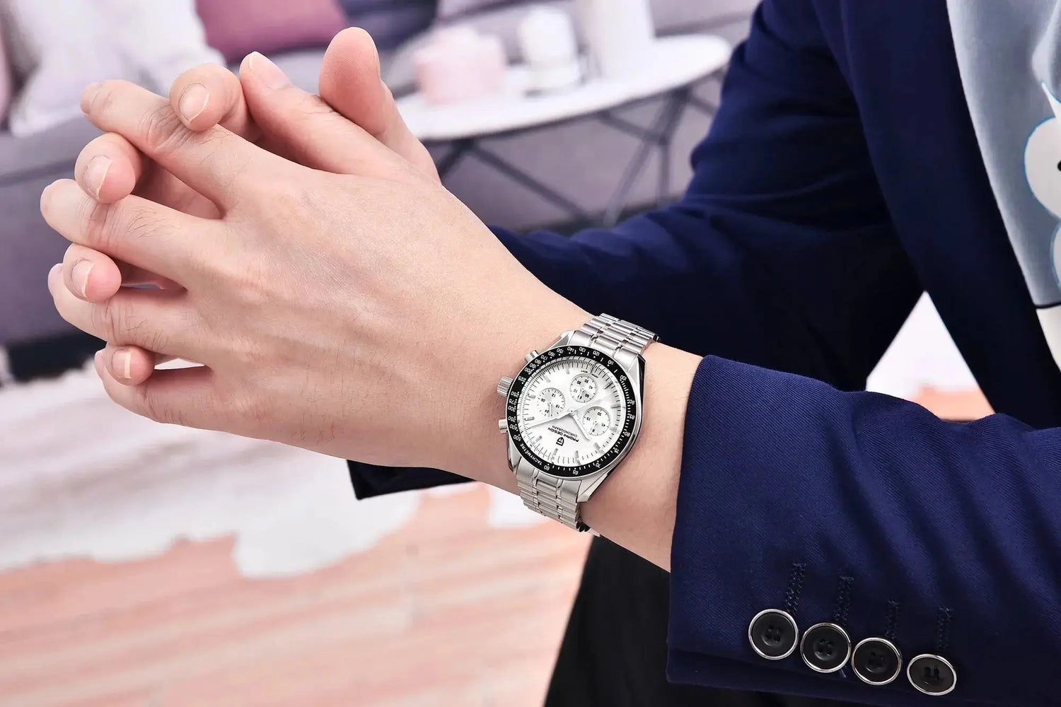 Luxury Business Mens Watches Chronograph AR Sapphire Mirror Waterproof - Inspirational Watches