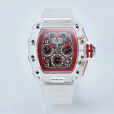 six-pin multi-functional running second engraving hollow quartz watch - Inspirational Watches