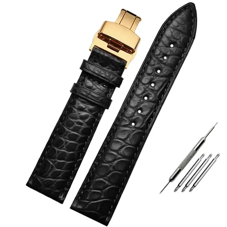 Premium Crocodile-Pattern Leather Watch Strap