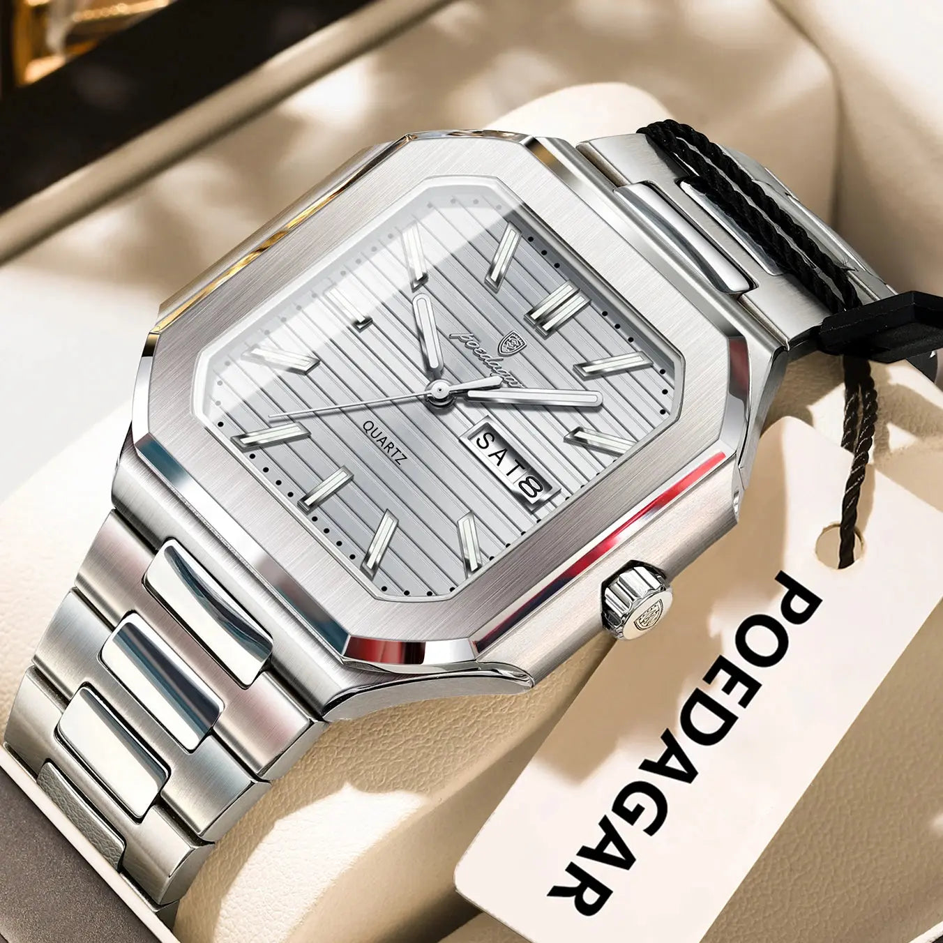 Square Fashion Man Waterproof Luminous Wristwatch Inspirational Watches