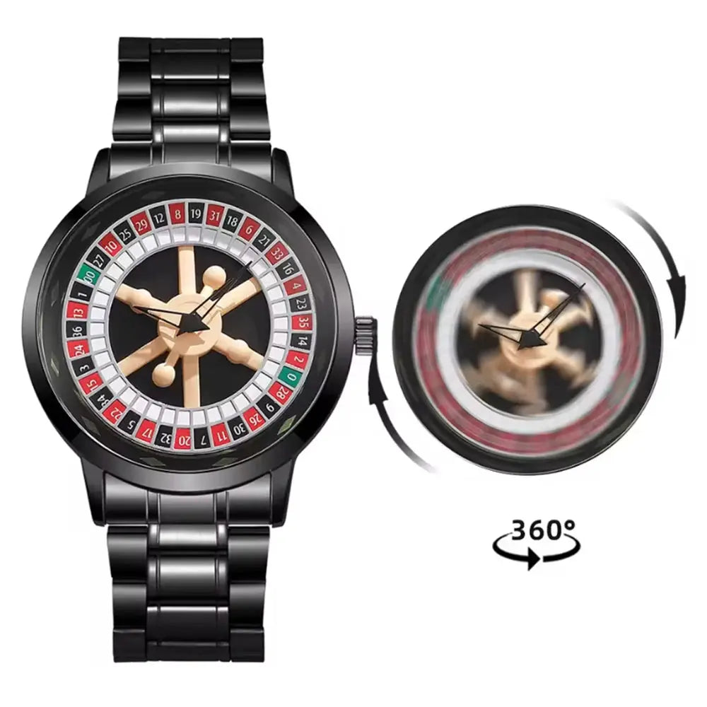 Gambling Stainless Steel Quartz Watch Inspirational Watches