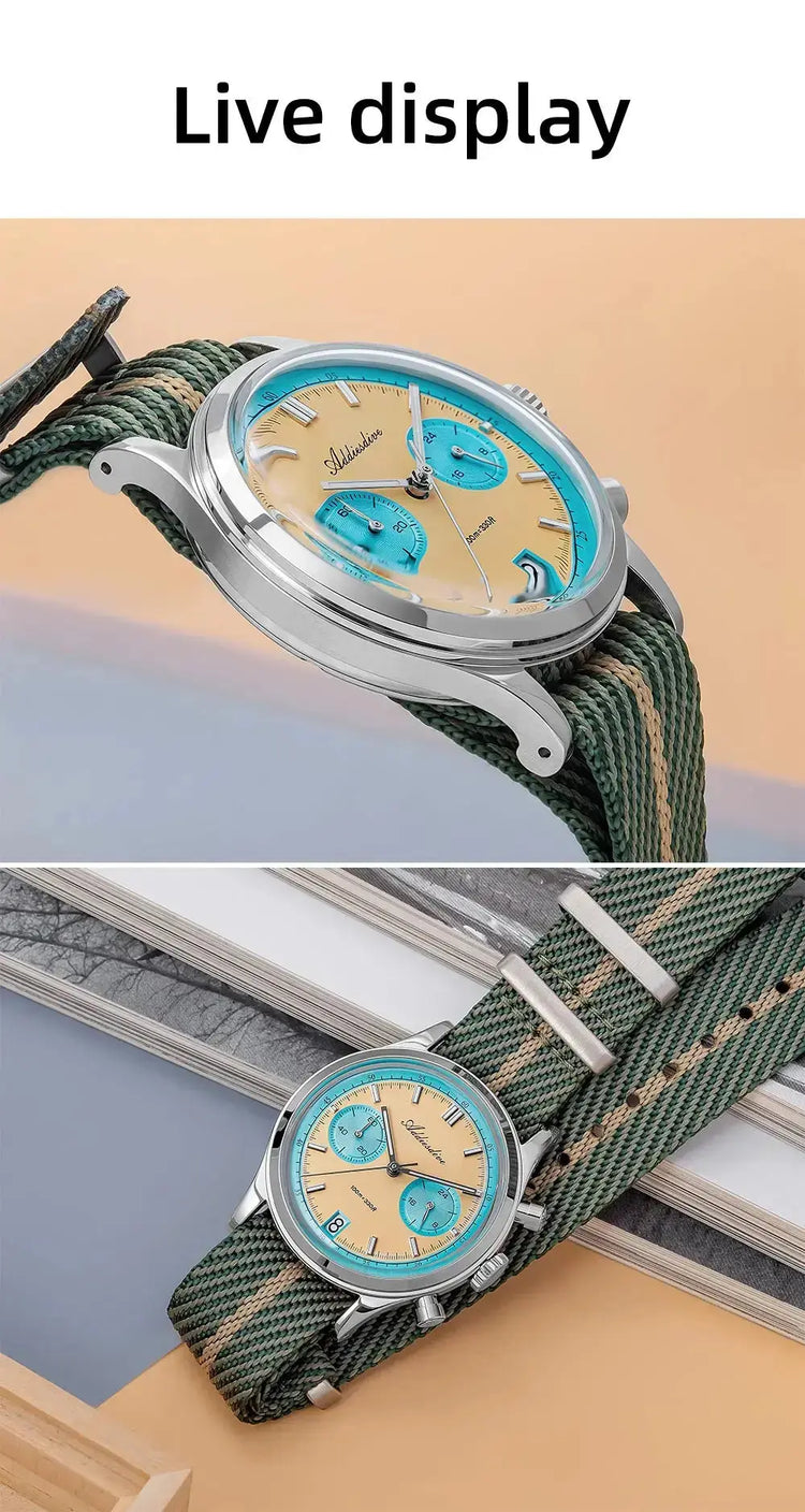 Multifunction Chronograph Luxury Watch For Men 100M Waterproof Inspirational Watches