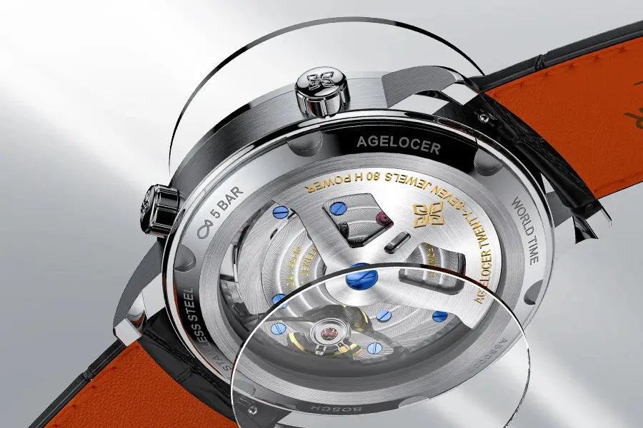 World Time Luxury Business Formal Automatic Mechanical Inspirational Watches