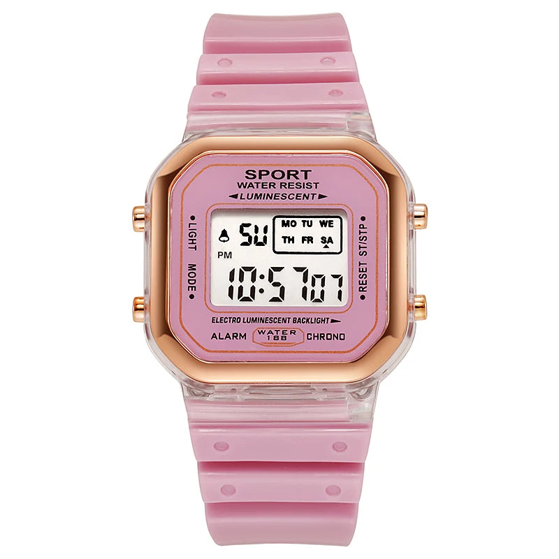 Multifunctional LED Digital Kids Sports Watch Inspirational Watches