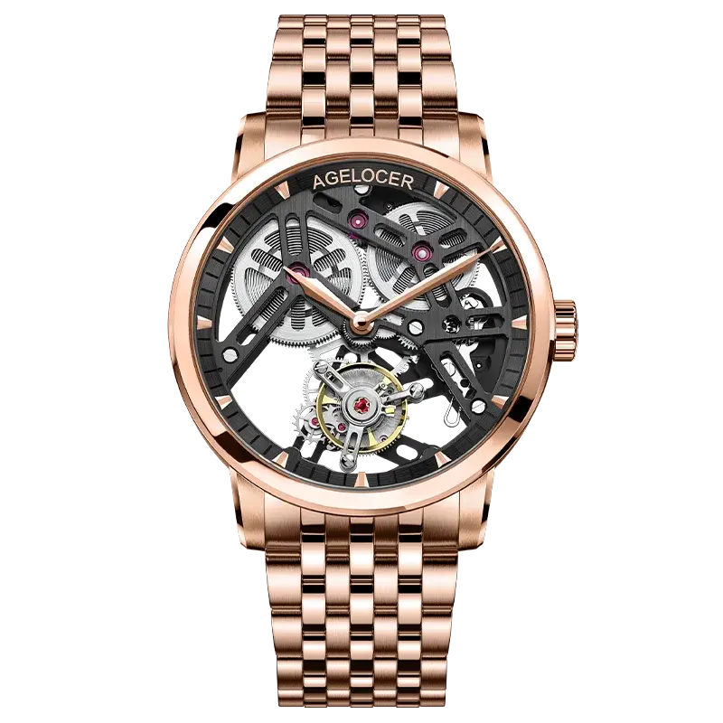 Tourbillon Luxury Skeleton Manual Mechanical Inspirational Watches