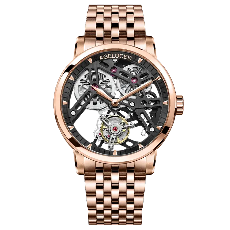 Tourbillon Luxury Skeleton Manual Mechanical Inspirational Watches
