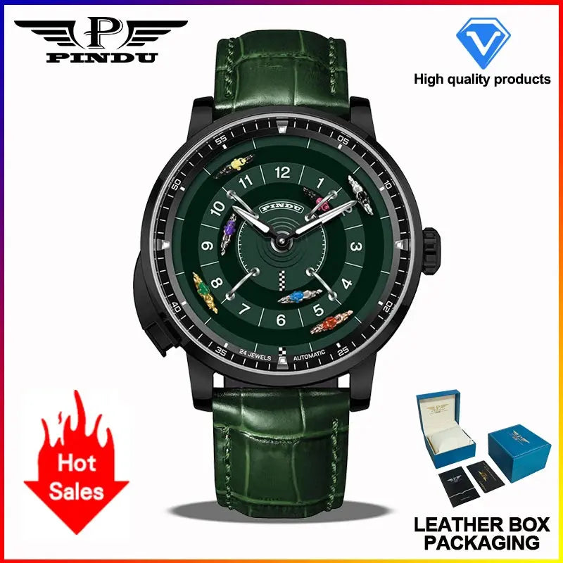 Horse Gambling Full Automatic Mechanical Inspirational Watches