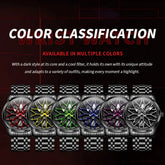 Spinning skeleton luminous stainless steel Watch Inspirational Watches