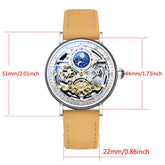 Skeleton Mechanical Watches Men Fashion Wristwatch Male Leather Watchband Man Clock Inspirational Watches