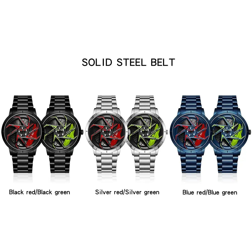 360 Degree Rotating Wheel Rim Dial Watch Inspirational Watches