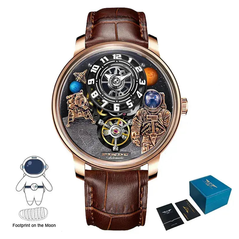 Space Series Unique Design Three-dimensional Dial Mechanical Watch - Inspirational Watches