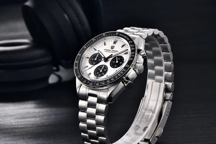 Luxury Business Mens Watches Chronograph AR Sapphire Mirror Waterproof - Inspirational Watches
