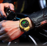 Dual Display Multi functional Night Light Waterproof Business Sports Watch Inspirational Watches
