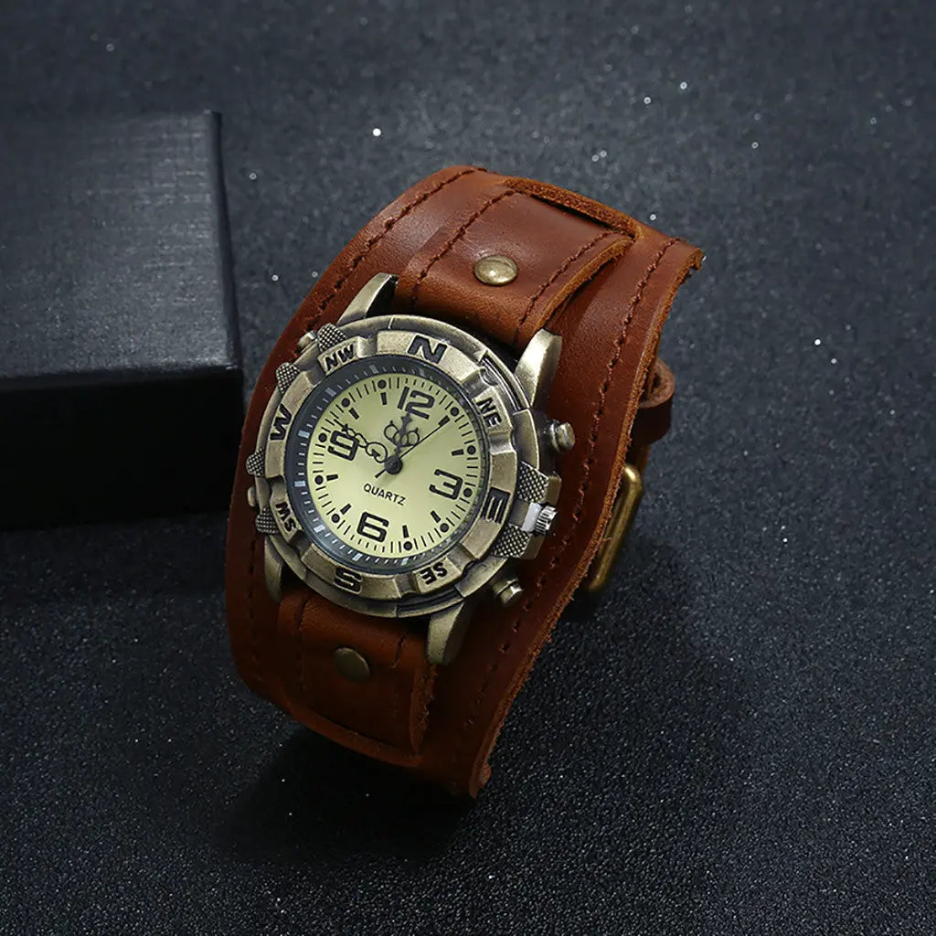 Vintage Wristwatch Fashion Pin Buckle Leather Strap - Inspirational Watches