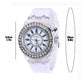 LED Luminous Quartz Watch – Crystal Bezel & Silicone Strap