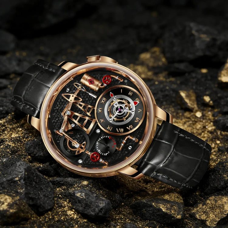 Button Oil Pump Swiss Quartz 762 Movement Sapphire - Inspirational Watches
