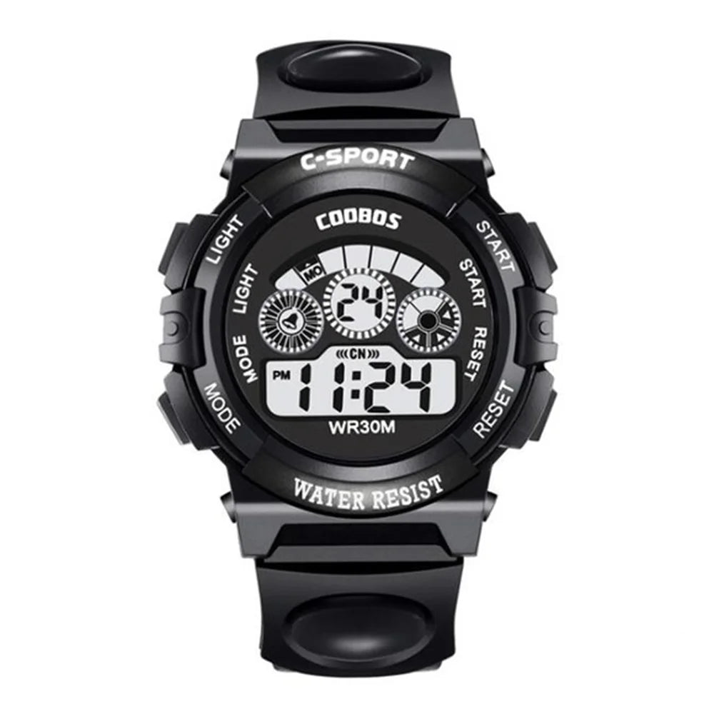 Multifunctional Kids Electronic Watch Color Luminous Dial Life Waterproof Inspirational Watches
